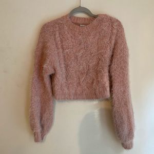 Pink Cropped Sweater